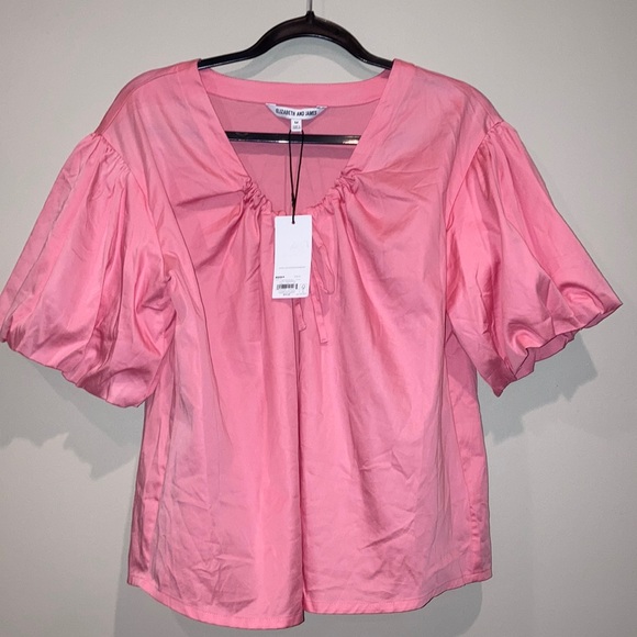 Elizabeth and James Kohl’s Women's Short Sleeve Blouse Pink NWT - Picture 1 of 8